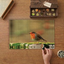 Ardıç Kuşu - Minik Güzel Kuş Tasarımı 240 Parça Ahşap Puzzle Ahşap Kutuda  MP06084