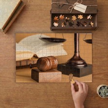 Hakim Tokmağı - Adalet Tasarımı 240 Parça Ahşap Puzzle Ahşap Kutuda  MP04975