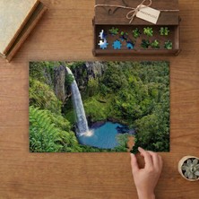 Şelale - Orman Manzarası Tasarımı 240 Parça Ahşap Puzzle Ahşap Kutuda  MP06001