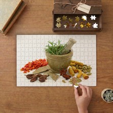 Havan -Baharatlar Tasarımı 240 Parça Ahşap Puzzle Ahşap Kutuda  MP00146