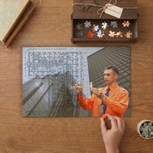 Mimar - Çizim - Binalar Tasarımı 240 Parça Ahşap Puzzle Ahşap Kutuda  MP00767