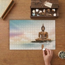 Buddha - Budizm Tasarımı 240 Parça Ahşap Puzzle Ahşap Kutuda  MP08535
