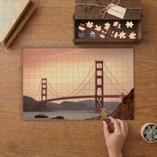 Golden Gate Köprüsü Mazarası Tasarımı 240 Parça Ahşap Puzzle Ahşap Kutuda  MP01108