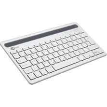 ALK Lenovo Lecoo BK100 Bluetooth V3.0 Çoklu Cihaz Uyumlu Şarj Edilebilir Kablosuz Beyaz Türkçe Q Klavye