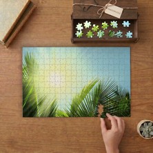 Palmiye Yaprakları - Güneş Tasarımı 240 Parça Ahşap Puzzle Ahşap Kutuda  MP02618