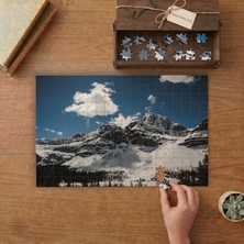 Karlı Dağlar - Tepe - Manzara Tasarımı 240 Parça Ahşap Puzzle Ahşap Kutuda  MP10191