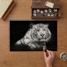 Beyaz Kaplan Tasarımı 240 Parça Ahşap Puzzle Ahşap Kutuda  MP04942