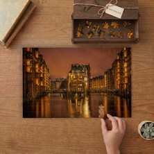 Venedik - Deniz - Şehir - Manzara Tasarımı 240 Parça Ahşap Puzzle Ahşap Kutuda  MP04223