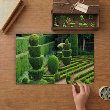 Ağaç ve Çalılara Şekil Verme Sanatı  Tasarımı 240 Parça Ahşap Puzzle Ahşap Kutuda  MP03432
