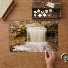 Wisconsin Fonferek Şelalesi Tasarımı 240 Parça Ahşap Puzzle Ahşap Kutuda  MP07374