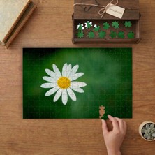 Yeşil Çimenler Papatya Tasarımı 240 Parça Ahşap Puzzle Ahşap Kutuda  MP01033