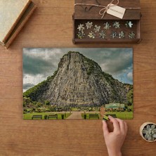 Buda Dağı Budist Tapınağı  Tasarımı 240 Parça Ahşap Puzzle Ahşap Kutuda  MP09231