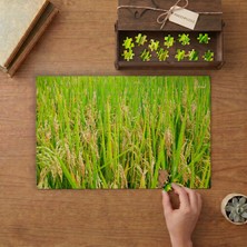 Hasatlık Pirinç Tarlası Tasarımı 240 Parça Ahşap Puzzle Ahşap Kutuda  MP10988