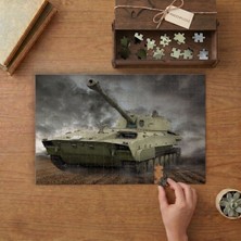 Savaş Tankı Tasarımı 240 Parça Ahşap Puzzle Ahşap Kutuda  MP08091