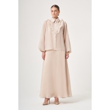 Garmi Kadın Yaka Taşlı Helena Takım Beige