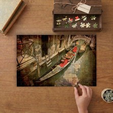Gondollar Yukarıdan Bakış - Venedik Tasarımı 240 Parça Ahşap Puzzle Ahşap Kutuda  MP01518
