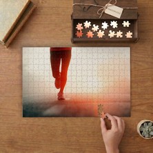 Dumanlı Yolda Spor  Tasarımı 240 Parça Ahşap Puzzle Ahşap Kutuda  MP00527