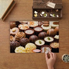 Çikolatalar - Çikolata Topları Tasarımı 240 Parça Ahşap Puzzle Ahşap Kutuda  MP02055