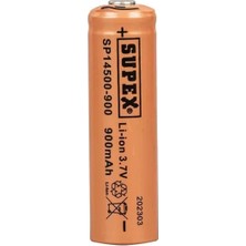 ALK Supex Lityum Ion 3.7V 900MAH Şarj Edilebilir Başlıklı Pil SP14500-900S