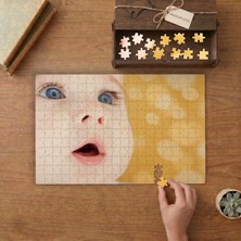 Bebek- Güzel Gözlü Bebek Tasarımı 240 Parça Ahşap Puzzle Ahşap Kutuda  MP00697