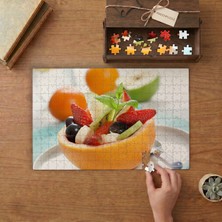 Taze Meyve Salatası Tasarımı 240 Parça Ahşap Puzzle Ahşap Kutuda  MP01813