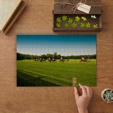 At Yarışı- Hayvan- Binicilik Tasarımı 240 Parça Ahşap Puzzle Ahşap Kutuda  MP00190