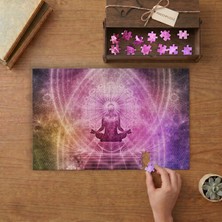 Meditasyon Yapan Insan Figürü Tasarımı 240 Parça Ahşap Puzzle Ahşap Kutuda  MP09288