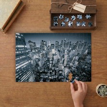 New York Silüeti Tasarımı 240 Parça Ahşap Puzzle Ahşap Kutuda  MP11117