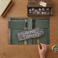 Eski Tahta Kapı Tasarımı 240 Parça Ahşap Puzzle Ahşap Kutuda  MP00853