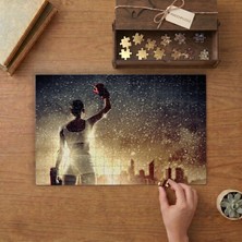 Boksör Kadın Tasarımı 240 Parça Ahşap Puzzle Ahşap Kutuda  MP00906