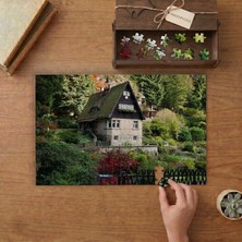 Ormandaki Müstakil Ev  Tasarımı 240 Parça Ahşap Puzzle Ahşap Kutuda  MP05993