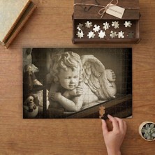 Melek Heykeli - Angel Tasarımı 240 Parça Ahşap Puzzle Ahşap Kutuda  MP04118
