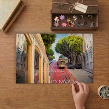 San Francisco Tramvayı  Tasarımı 240 Parça Ahşap Puzzle Ahşap Kutuda  MP03231