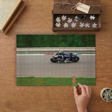 Motorsikler Yarışı Tasarımı 240 Parça Ahşap Puzzle Ahşap Kutuda  MP02119