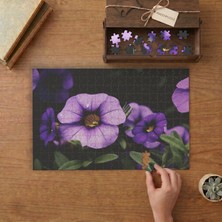 Mor Patunyalar Tasarımı 240 Parça Ahşap Puzzle Ahşap Kutuda  MP03270