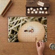 Kırık Yumurta ve Içindeki Civciv Tasarımı 240 Parça Ahşap Puzzle Ahşap Kutuda  MP09214