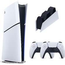 Sony Playstation Ps5 Slim 1 Tb Digital Edition Oyun Konsolu + 2. Ps5 Kol Beyaz + Ps5 Şarj Istasyonu (Ithalatçı Garantili)