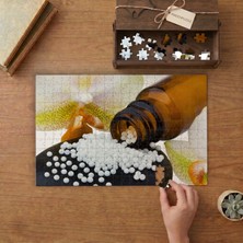 Kapsüller- Laçlar- Çiçek Tasarımı 240 Parça Ahşap Puzzle Ahşap Kutuda  MP00137