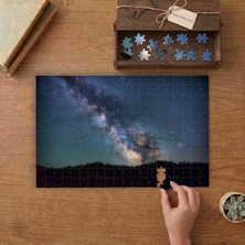 Samanyolu - Işıklı Gece Tasarımı 240 Parça Ahşap Puzzle Ahşap Kutuda  MP08881