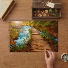 Tahta Köprü - Irmak - Manzara Tasarımı 240 Parça Ahşap Puzzle Ahşap Kutuda  MP09432
