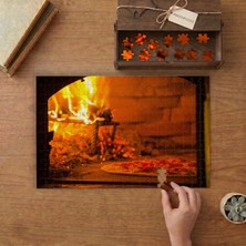 Taş Fırında Pizza Tasarımı 240 Parça Ahşap Puzzle Ahşap Kutuda  MP01367