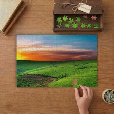 Günbatımı - Ova - Manzara Tasarımı 240 Parça Ahşap Puzzle Ahşap Kutuda  MP07255