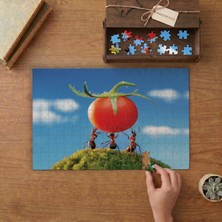 Domates Tutan Karıncalar Tasarımı 240 Parça Ahşap Puzzle Ahşap Kutuda  MP10486