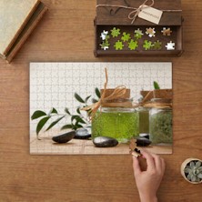 Doğal Yağlar- Spa- Terapi Tasarımı 240 Parça Ahşap Puzzle Ahşap Kutuda  MP00861