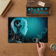 Robot - Yapay Zeka - Bilişim Tasarımı 240 Parça Ahşap Puzzle Ahşap Kutuda  MP01444