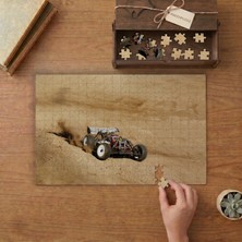 Kumda Yarış Arabası  Tasarımı 240 Parça Ahşap Puzzle Ahşap Kutuda  MP01007