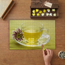Bitki Çayı - Bitkiler Tasarımı 240 Parça Ahşap Puzzle Ahşap Kutuda  MP01688