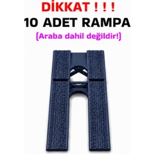 Tech Trade 1:64 Ölçek Araba Rampası - Lacivert - Lastik Izli - 10 Adet