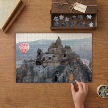 Nevşehir - Kapadokya - Balonlar Tasarımı 240 Parça Ahşap Puzzle Ahşap Kutuda  MP09688