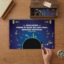 Küçük Prens Sözleri Tasarımı 240 Parça Ahşap Puzzle Ahşap Kutuda  MP01936